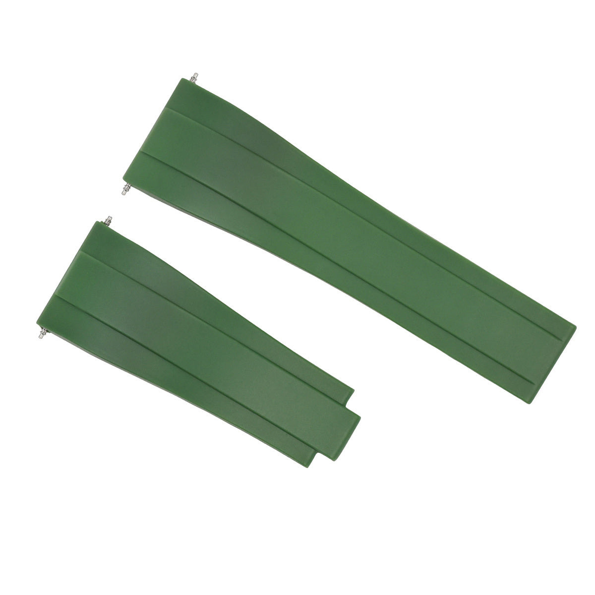 22MM SILICONE RUBBER BAND STRAP FOR ROLEX SKYDWELLER, DEEP SEA, DWELLER 43 GREEN