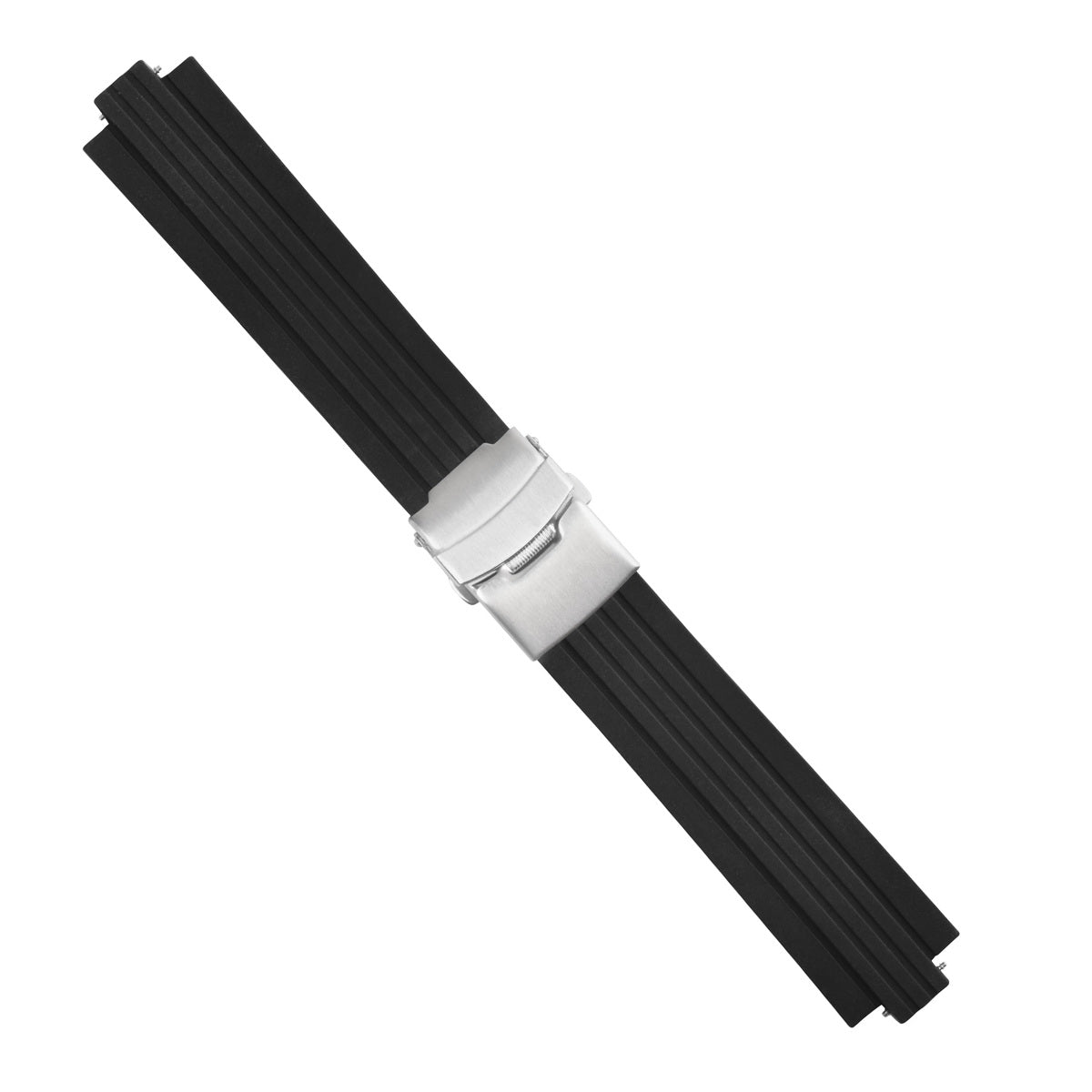 22MM/10MM RUBBER DIVER BAND STRAP BRACELET FOR ORIS TT2 F1 CHRONO WATCH BLACK