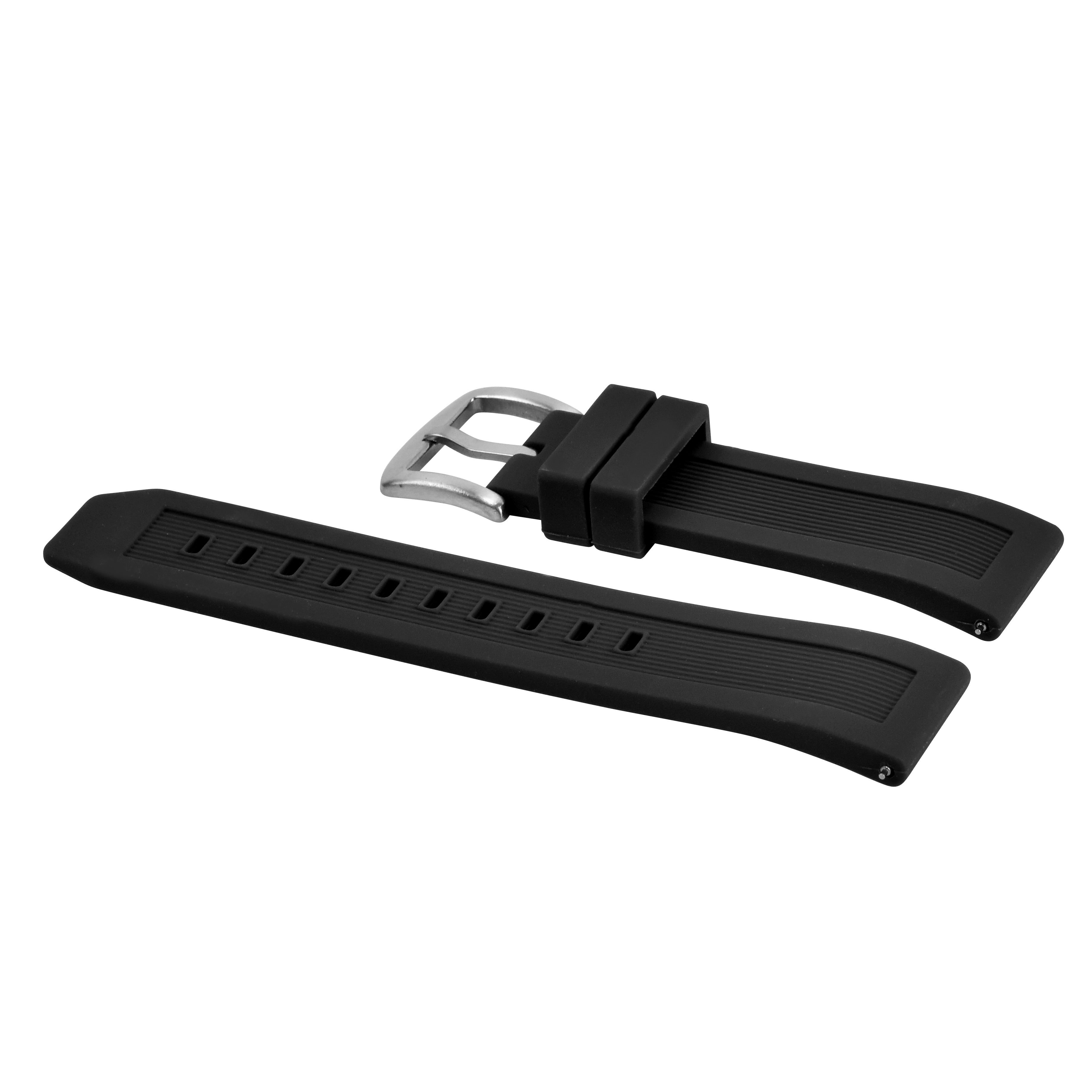 22MM RUBBER STRAP WATCH BAND FOR CITIZEN PROMASTER BJ2169-08E BJ2169-88E BLACK