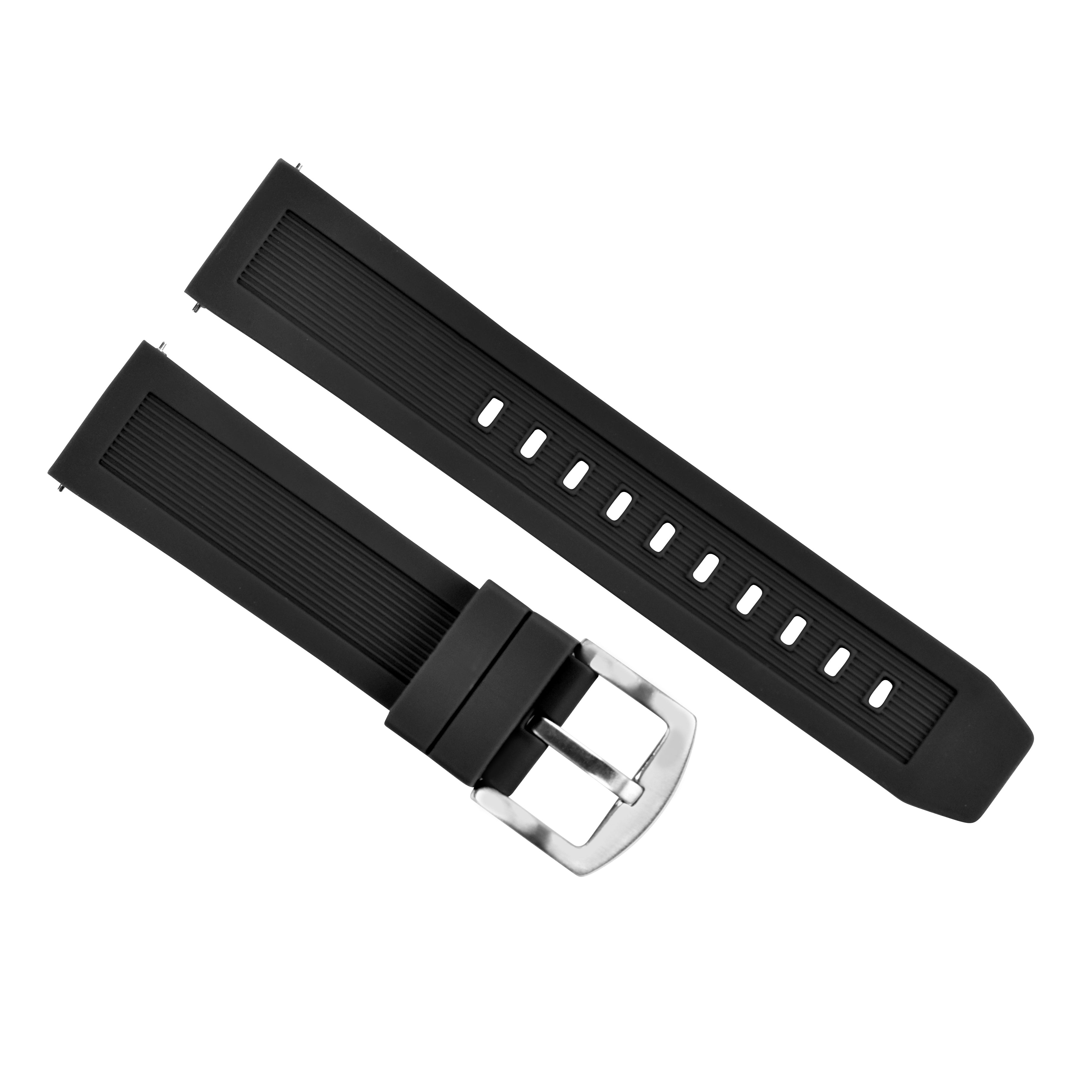 22MM RUBBER STRAP WATCH BAND FOR CITIZEN PROMASTER BJ2169-08E BJ2169-88E BLACK