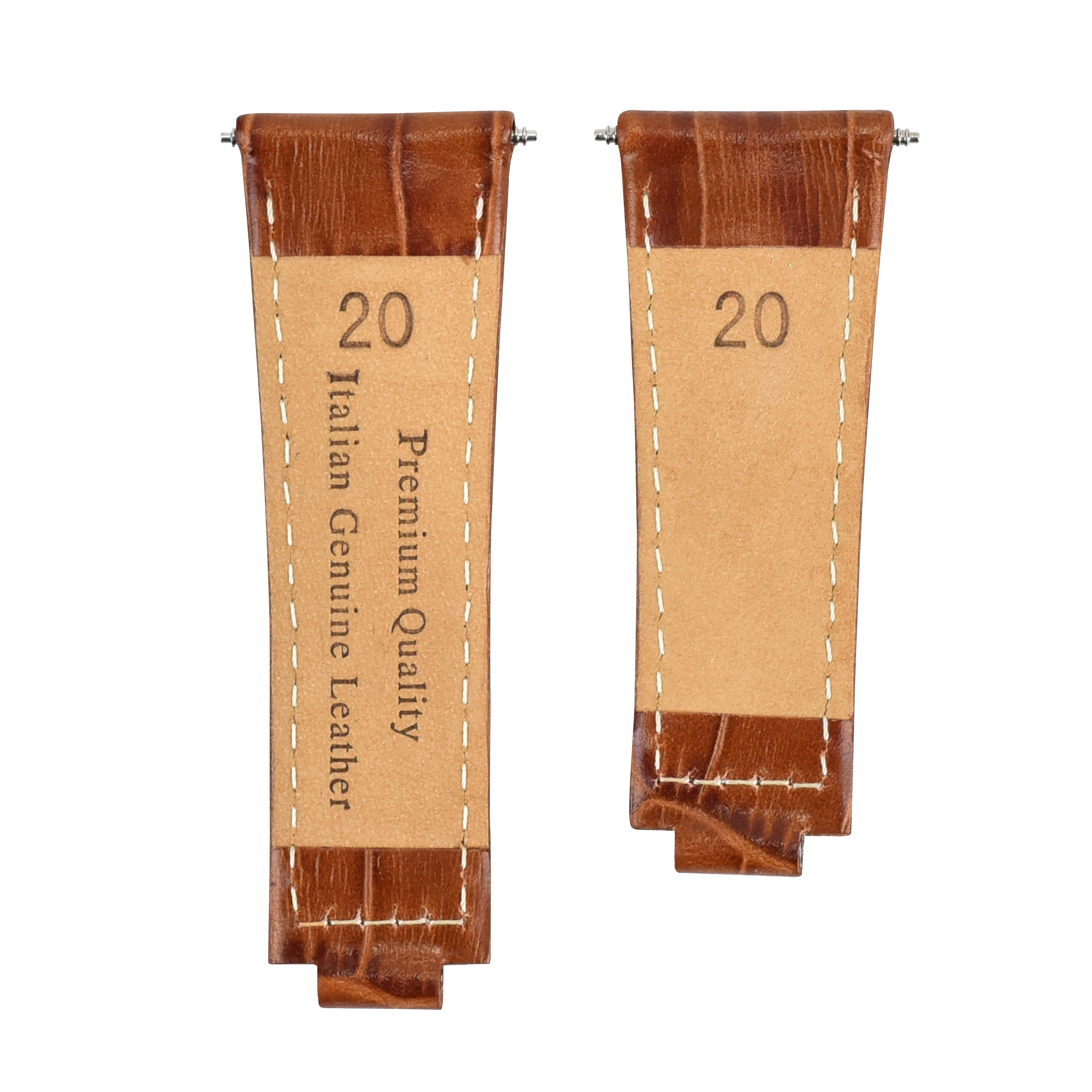 LEATHER STRAP ITALIAN FOR ROLEX DAYTONA 116519 116520 116523 WATCH LIGHT BROWN