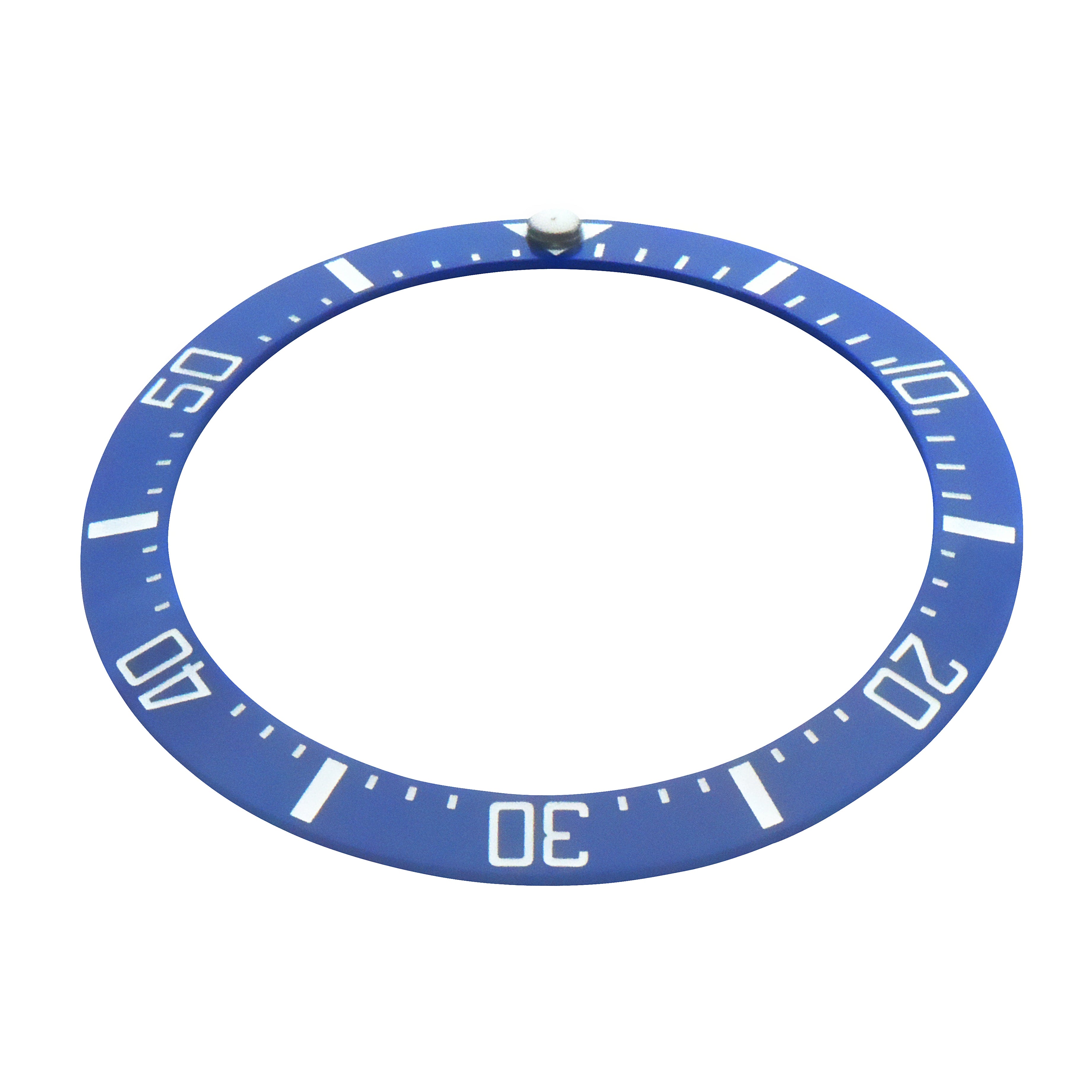 REPLACEMENT BLUE CERAMIC BEZEL INSERT BLUE LUME FOR WATCH 37.90MM X 30MM