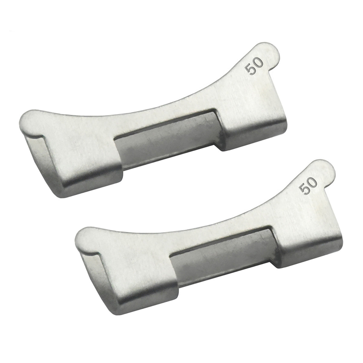 2 PC 50 END PIECE LINK FOR ROLEX OYSTER 19MM WATCH BAND 6521H 1680 5513 S/STEEL