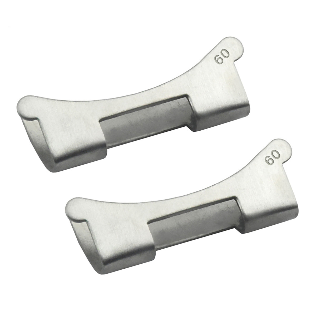 2 END PIECE LINK FOR ROLEX OYSTER VINTAGE 7205 19MM BAND FIT 60 Ref:1501 6694