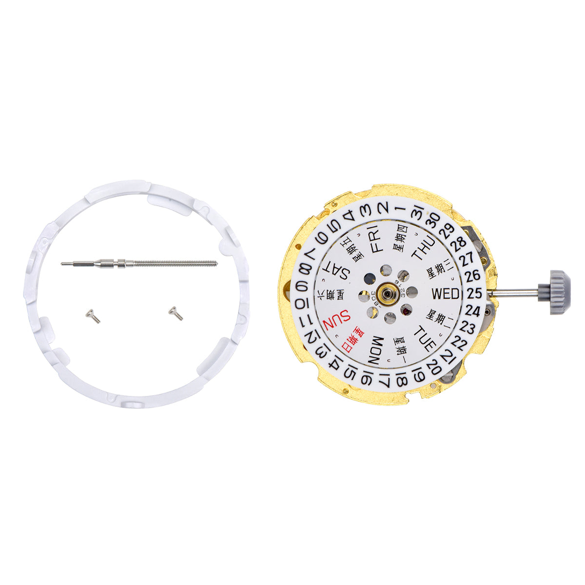 FOR MIYOTA 8205 JAPAN AUTOMATIC MOVEMENT 21 JEWELS DATE DAY DATE JAPAN