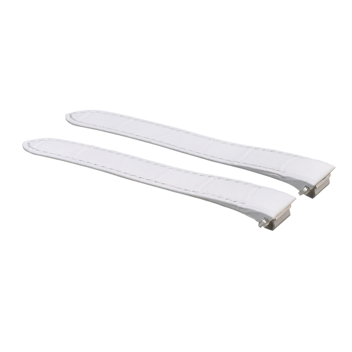 15MM LEATHER WATCHBAND STRAP FOR LADY CARTIER ROADSTER 2675 2723 QUICK REL WHITE