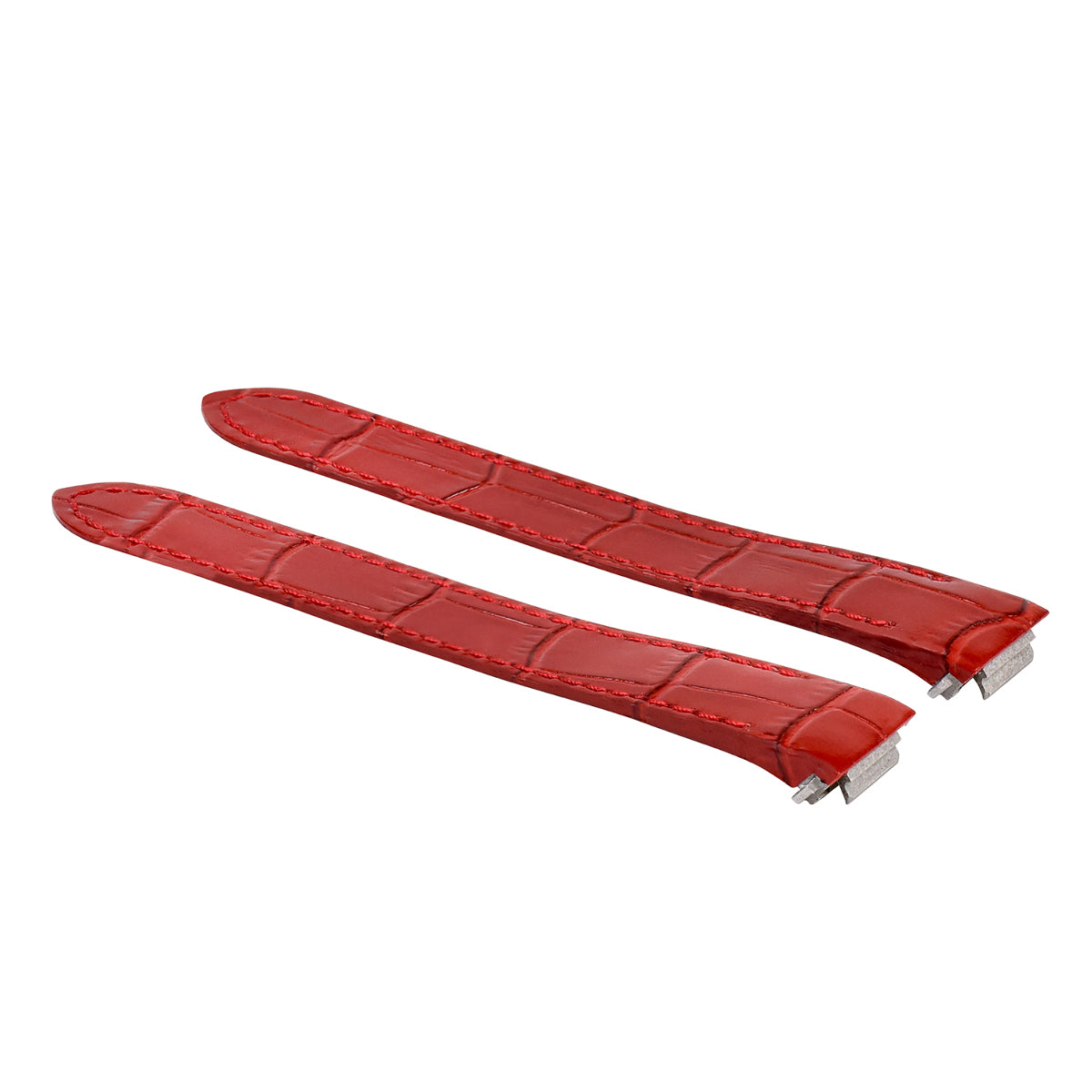 15MM LEATHER WATCHBAND STRAP FOR LADY CARTIER ROADSTER 2675 2723 QUICK RELAS RED