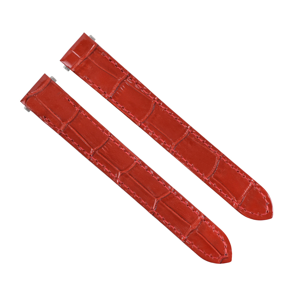 15MM LEATHER WATCHBAND STRAP FOR LADY CARTIER ROADSTER 2675 2723 QUICK RELAS RED