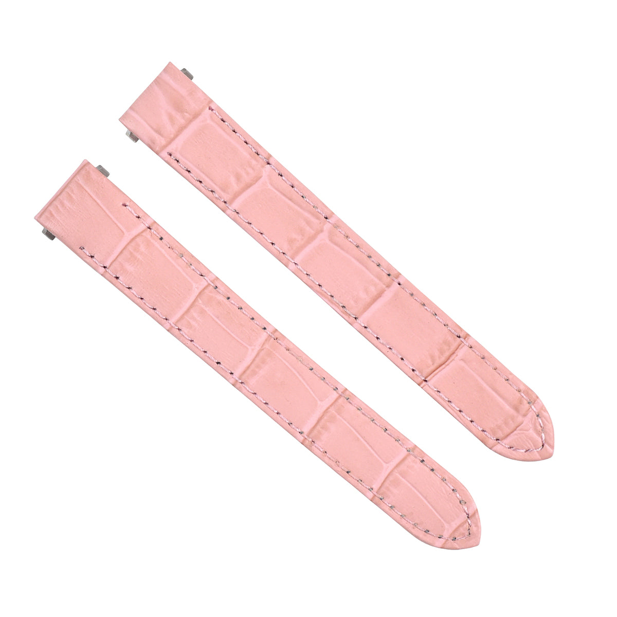 15MM LEATHER WATCHBAND STRAP FOR LADY CARTIER ROADSTER 2675 2723 QUICK REL PINK