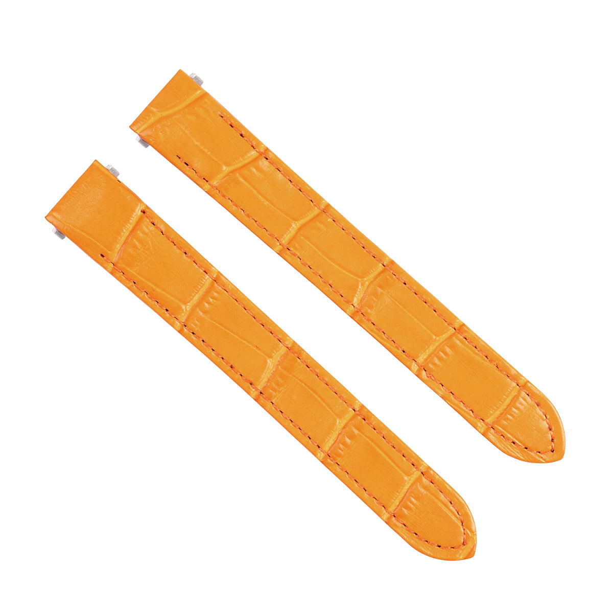15MM LEATHER WATCH STRAP BAND FOR LADY CARTIER ROADSTER 2675 2723 QUICK R ORANGE