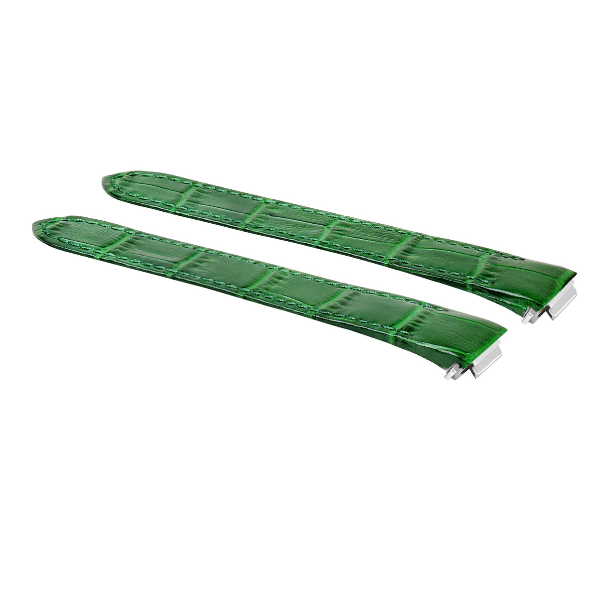15MM LEATHER WATCH STRAP BAND FOR LADY CARTIER ROADSTER 2675 2723 QUICK RE GREEN
