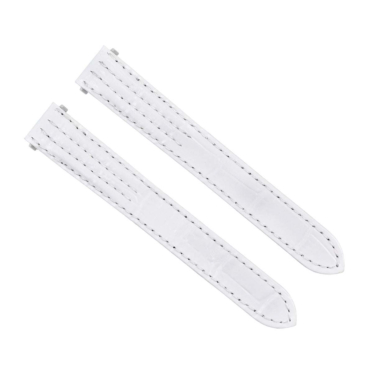 15MM LEATHER WATCH STRAP BAND FOR LADY CARTIER ROADSTER 2675 2723 QUICK RE WHITE