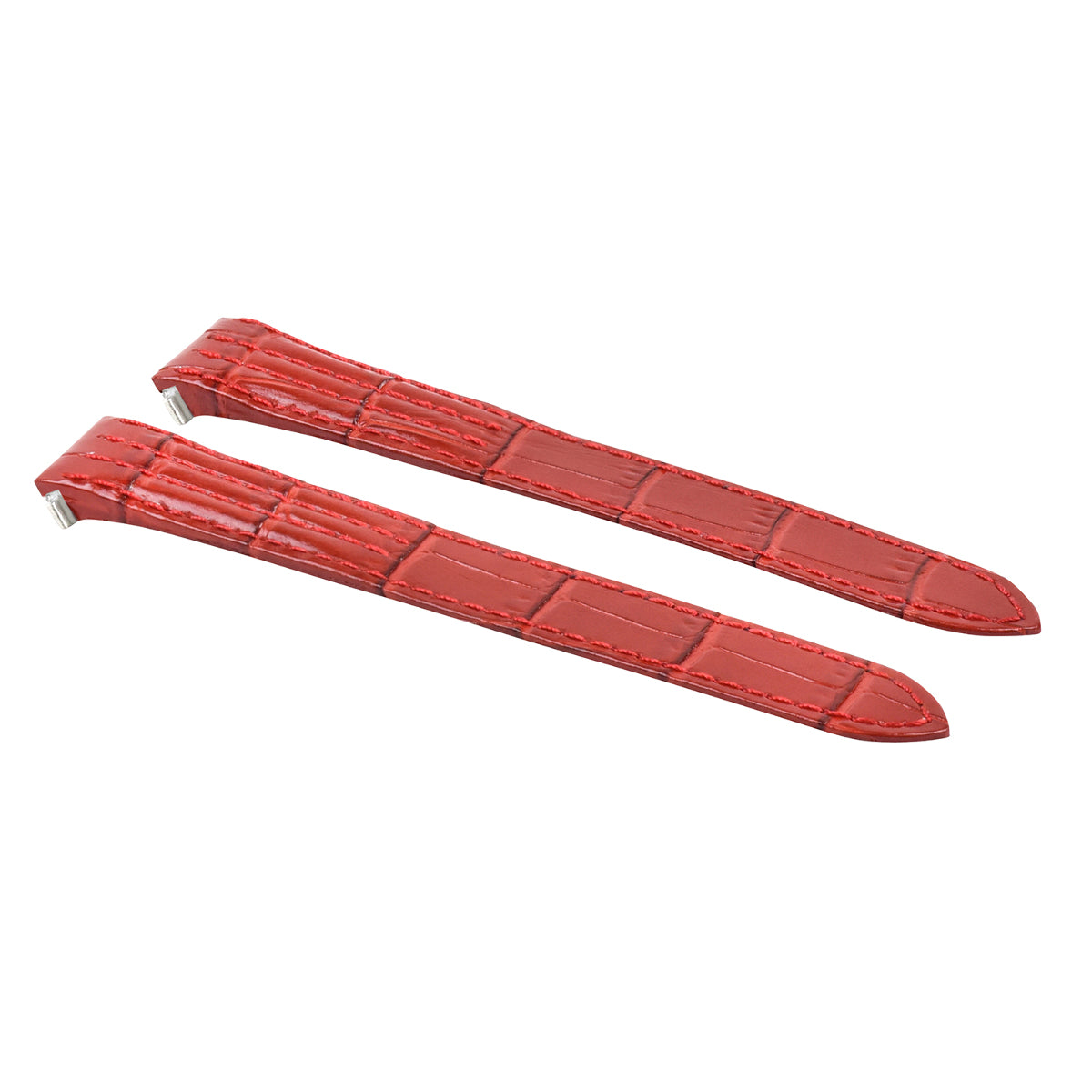 15MM LEATHER WATCH STRAP BAND FOR CARTIER ROADSTER 2675 2723 QUICK RELEASE LADY, Red, view 3