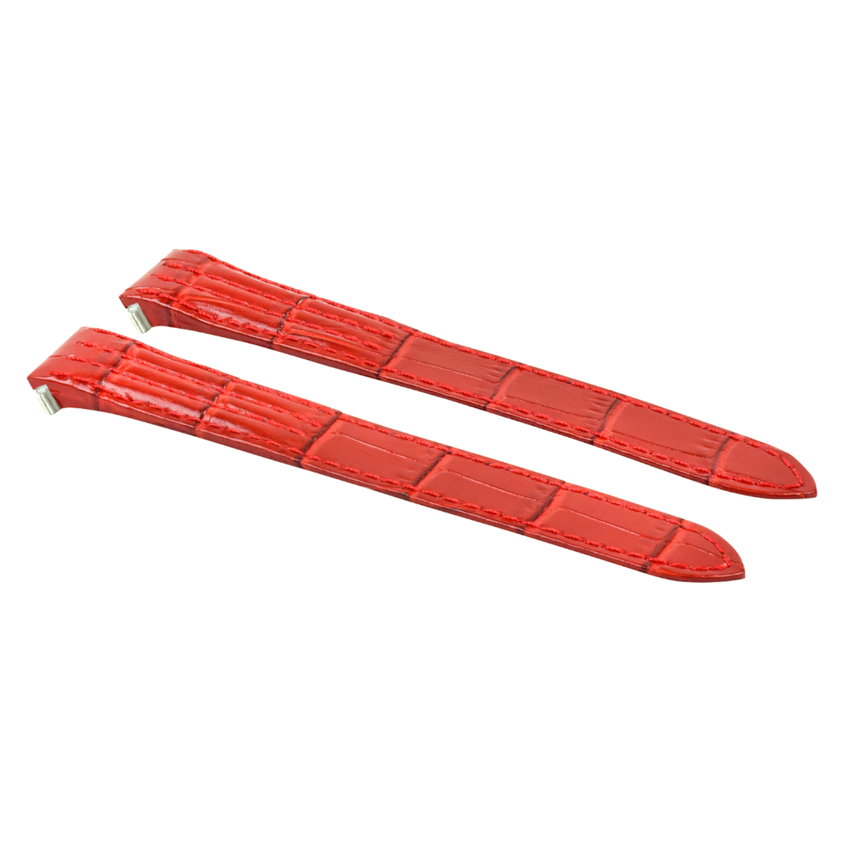 15MM LEATHER WATCH STRAP BAND FOR LADY CARTIER ROADSTER 2675 2723 QUICK REL RED