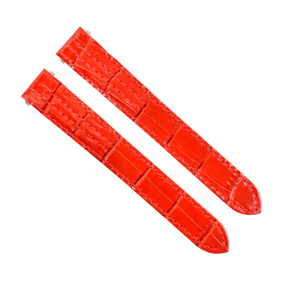15MM LEATHER WATCH STRAP BAND FOR LADY CARTIER ROADSTER 2675 2723 QUICK REL RED