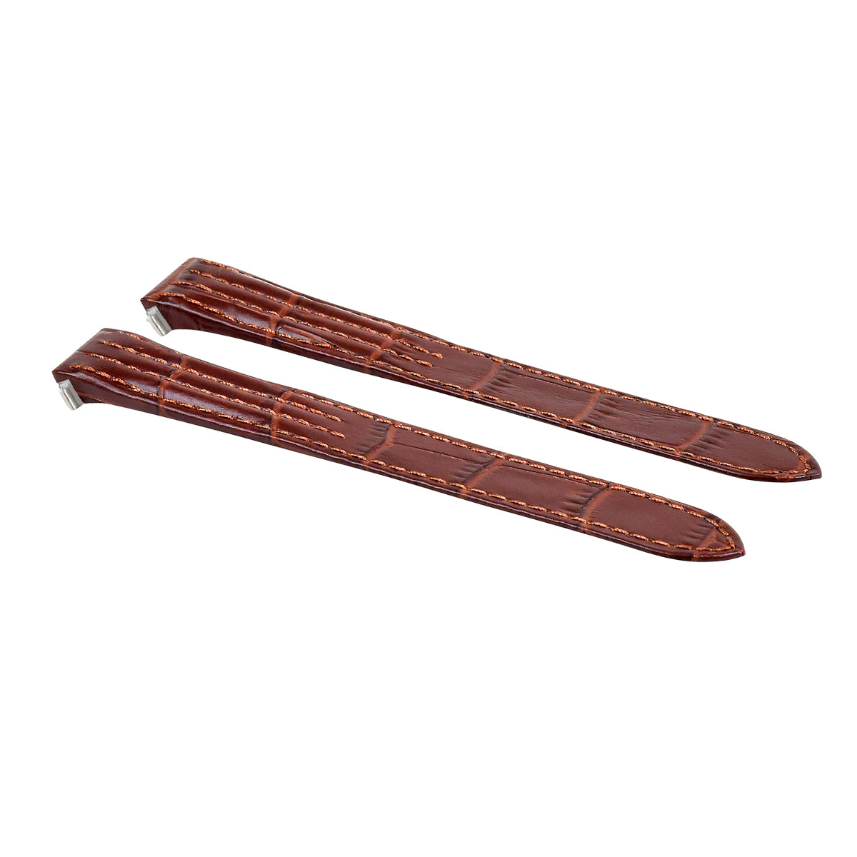 15MM LEATHER WATCH STRAP BAND FOR LADY CARTIER ROADSTER 2675 2723 QUICK R BROWN