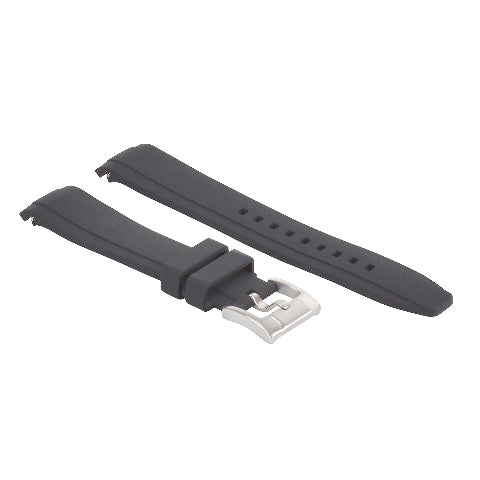 20MM CURVED RUBBER WATCH BAND STRAP FOR ROLEX DAYTONA DATEJUST SUBMARINER BLACK