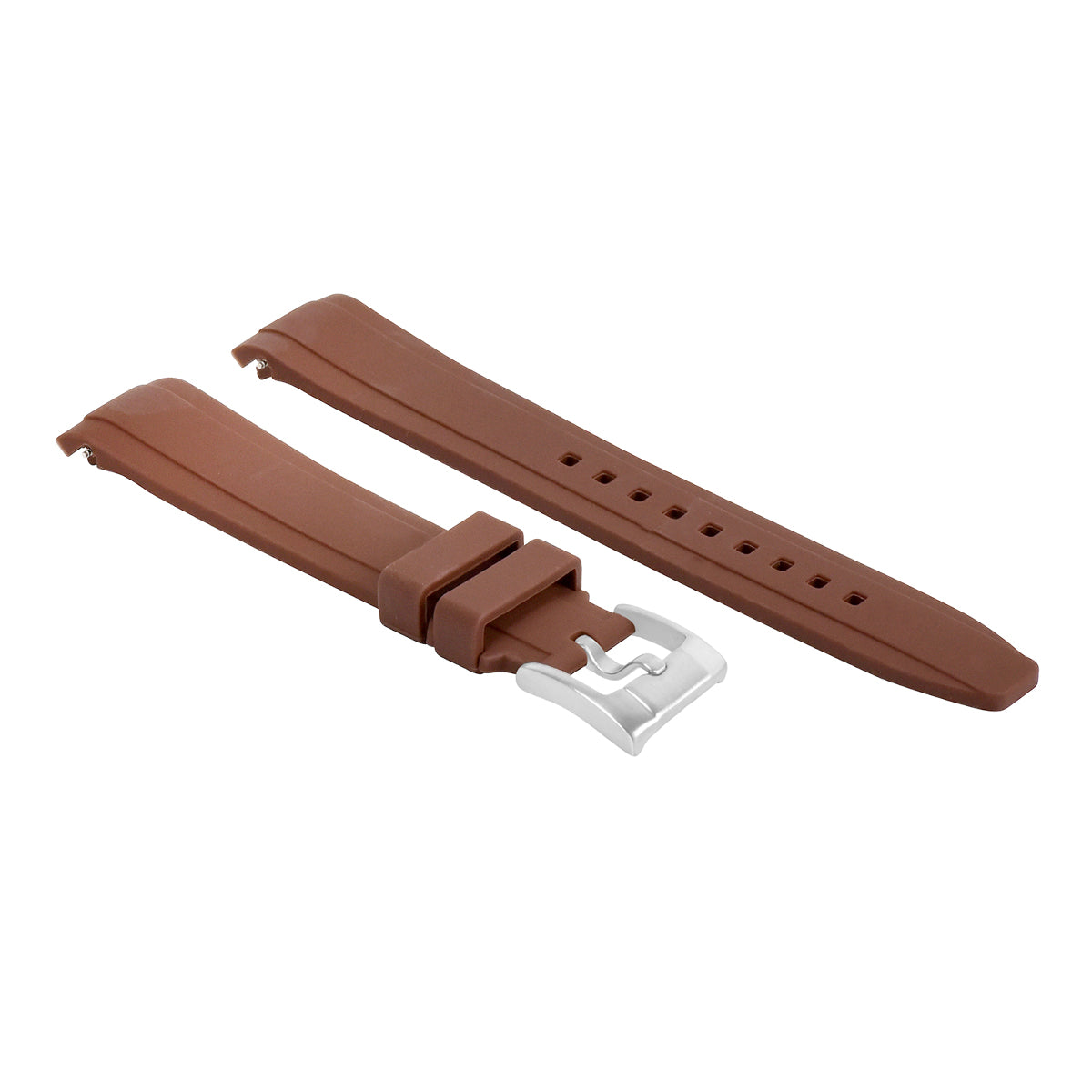 20MM RUBBER DIVER WATCH BAND STRAP FOR ROLEX DATEJUST SUBMARINER GMT BROWN