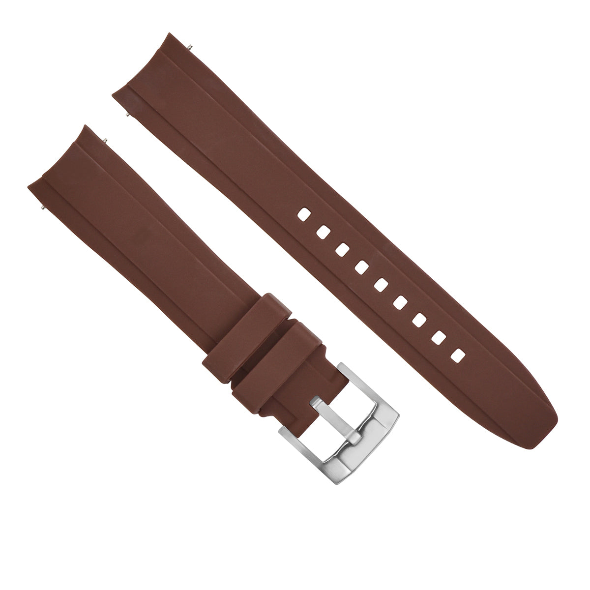 20MM RUBBER DIVER WATCH BAND STRAP FOR ROLEX DATEJUST SUBMARINER GMT BROWN