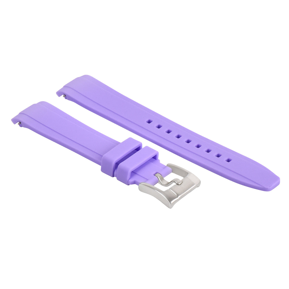 20MM CURVED RUBBER WATCH BAND STRAP FOR ROLEX DAYTONA DATEJUST SUBMARINER PURPLE