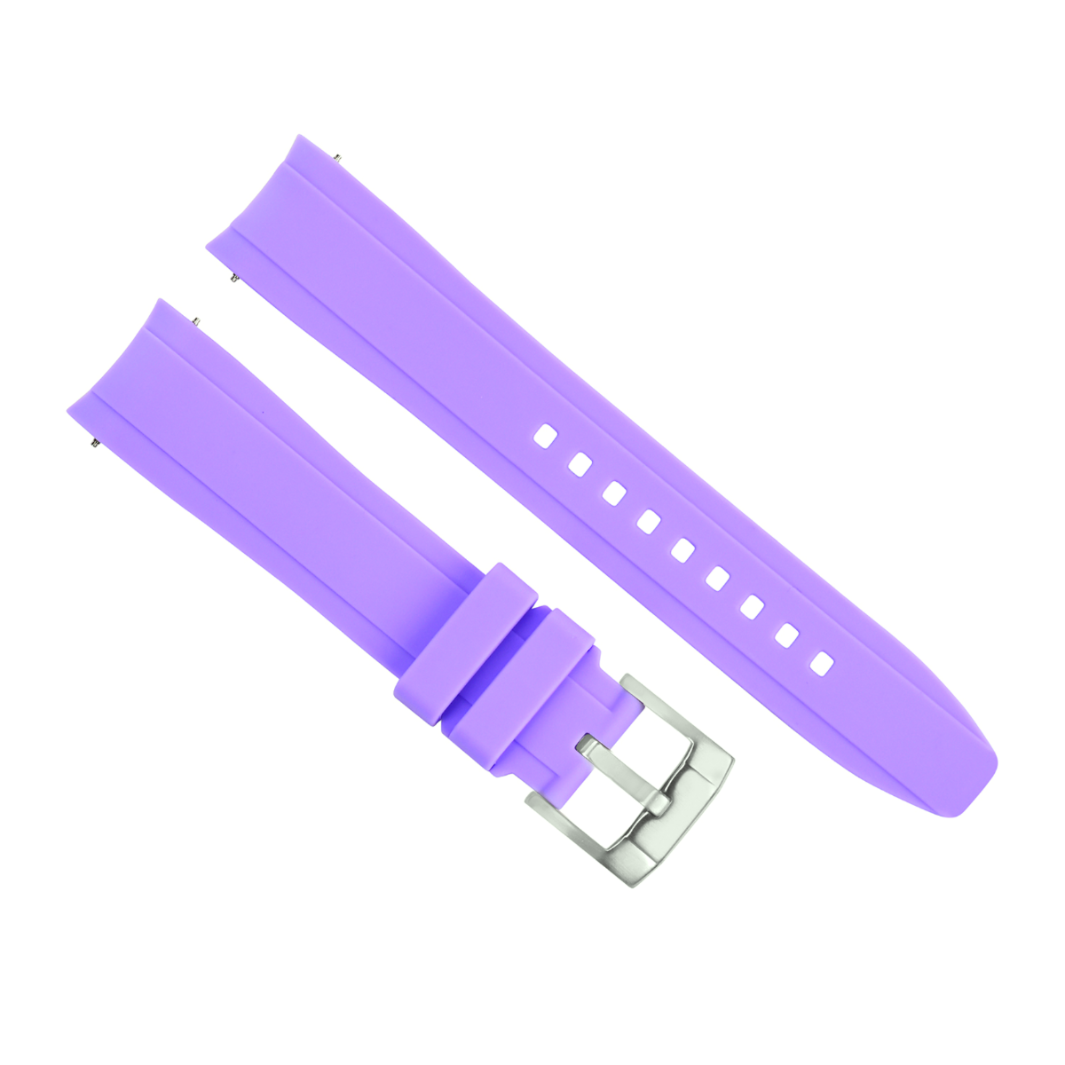 20MM 21MM 22MM CURVED END FKM RUBBER WATCH BAND STRAP FOR SEIKO ROLEX OMEGA