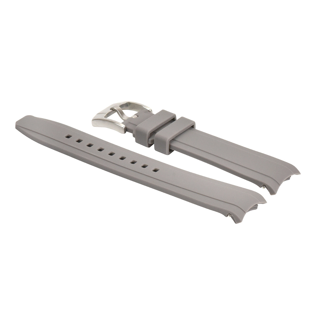 21MM RUBBER WATCH BAND STRAP FOR ROLEX DATEJUST 41, DAY DATE 2, DEEP SEA GRAY