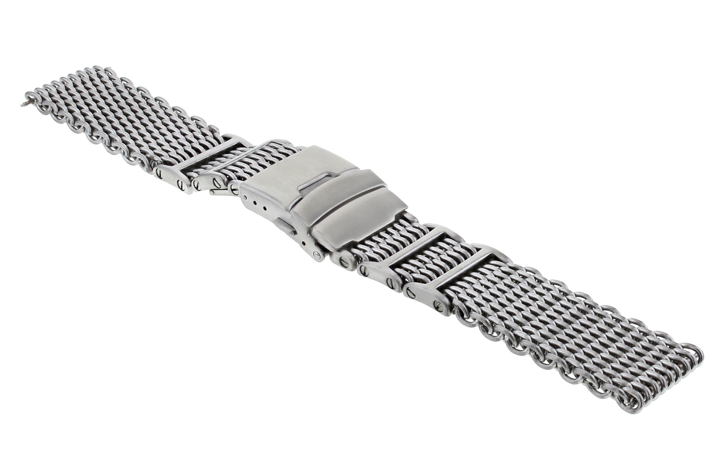 20MM WATCH BAND FOR BREITLING COLT CHRONOMAT SHARK MESH 4MM THICK H LINK STEEL
