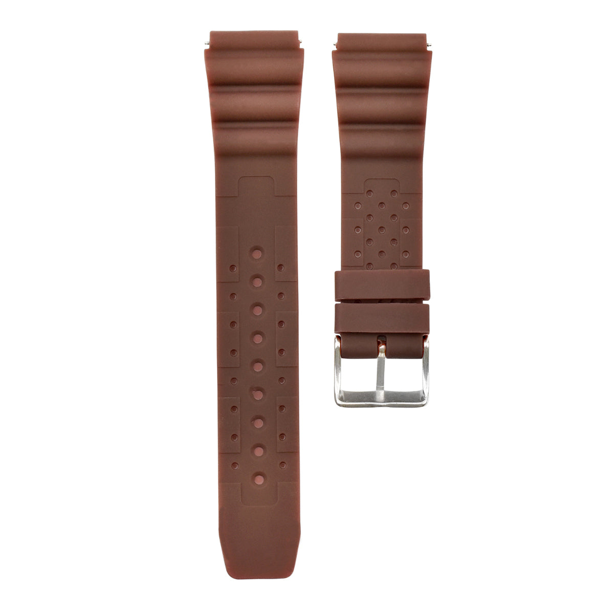 22MM ND LIMITS WATCH STRAP EXTREMA SPORT PR RUBBER DIVER FOR CITIZEN SEIKO BROWN