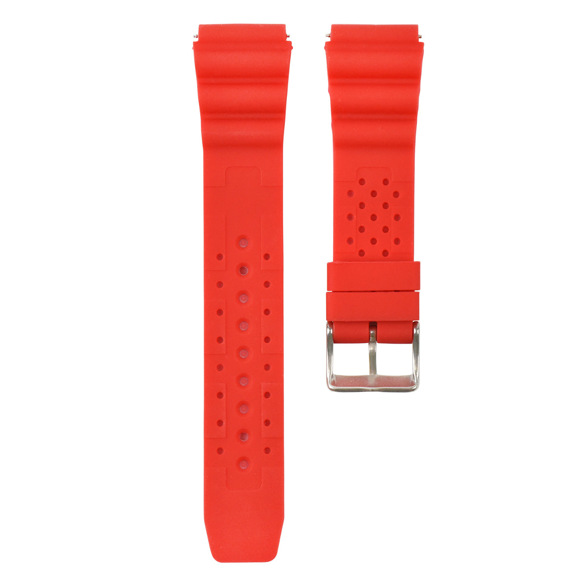 22MM N.D. LIMITS WATCH STRAP EXTREMA SPORT RUBBER DIVER FOR CITIZEN SEIKO RED