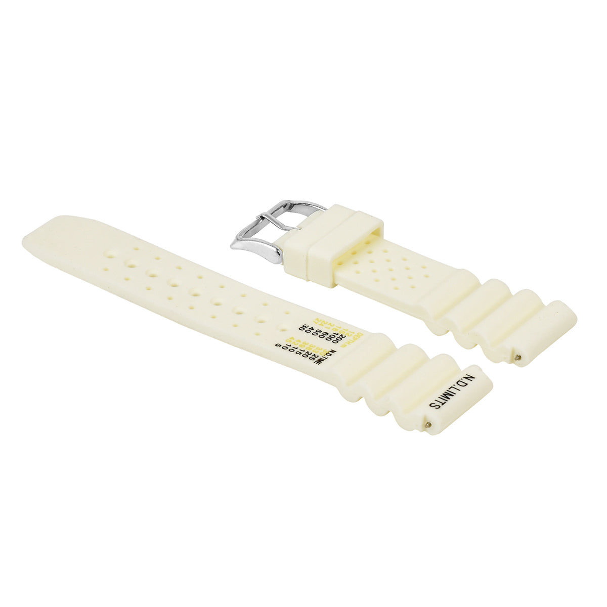 20-22MM ND LIMIT WATCH BANDSTRAP EXTREMA SPORT RUBBER DIVER FOR CITIZEN/SEIKO - Citizen, Seiko, Cream, view 2
