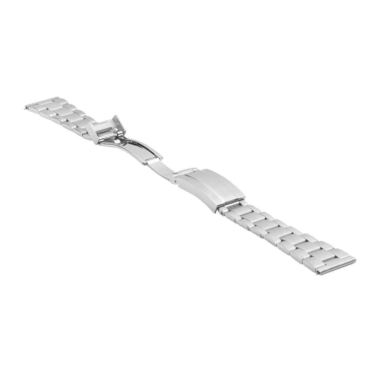 22MM SOLID OYSTER BAND FOR SEIKO WATCH GLIDE LOCK STRAIGHT END MATTE S/STEEL