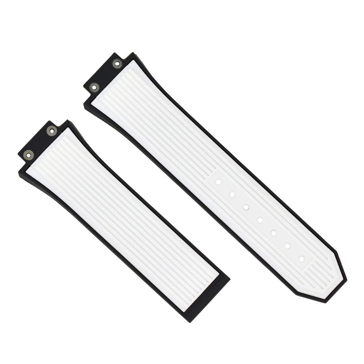 27MM/17MM RUBBER WATCH STRAP BAND FOR HUBLOT BIG BANG SPORT MODEL WHITE