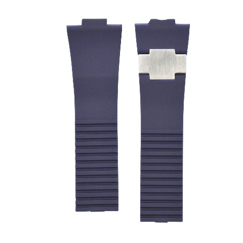 25MM/12MM SILICONE RUBBER WATCH BAND STRAP FOR ULYSSE NARDIN MARINE DIVER BLUE
