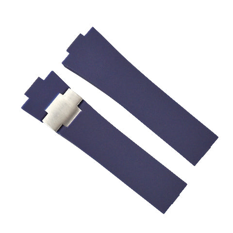 25MM/12MM SILICONE RUBBER WATCH BAND STRAP FOR ULYSSE NARDIN MARINE DIVER BLUE