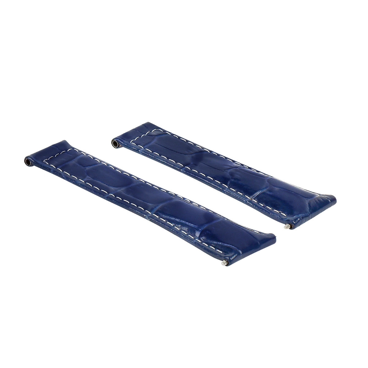 LEATHER WATCH BAND STRAP FOR ROLEX DAYTONA 16518 16519 16520 116528 BLUE WS LONG