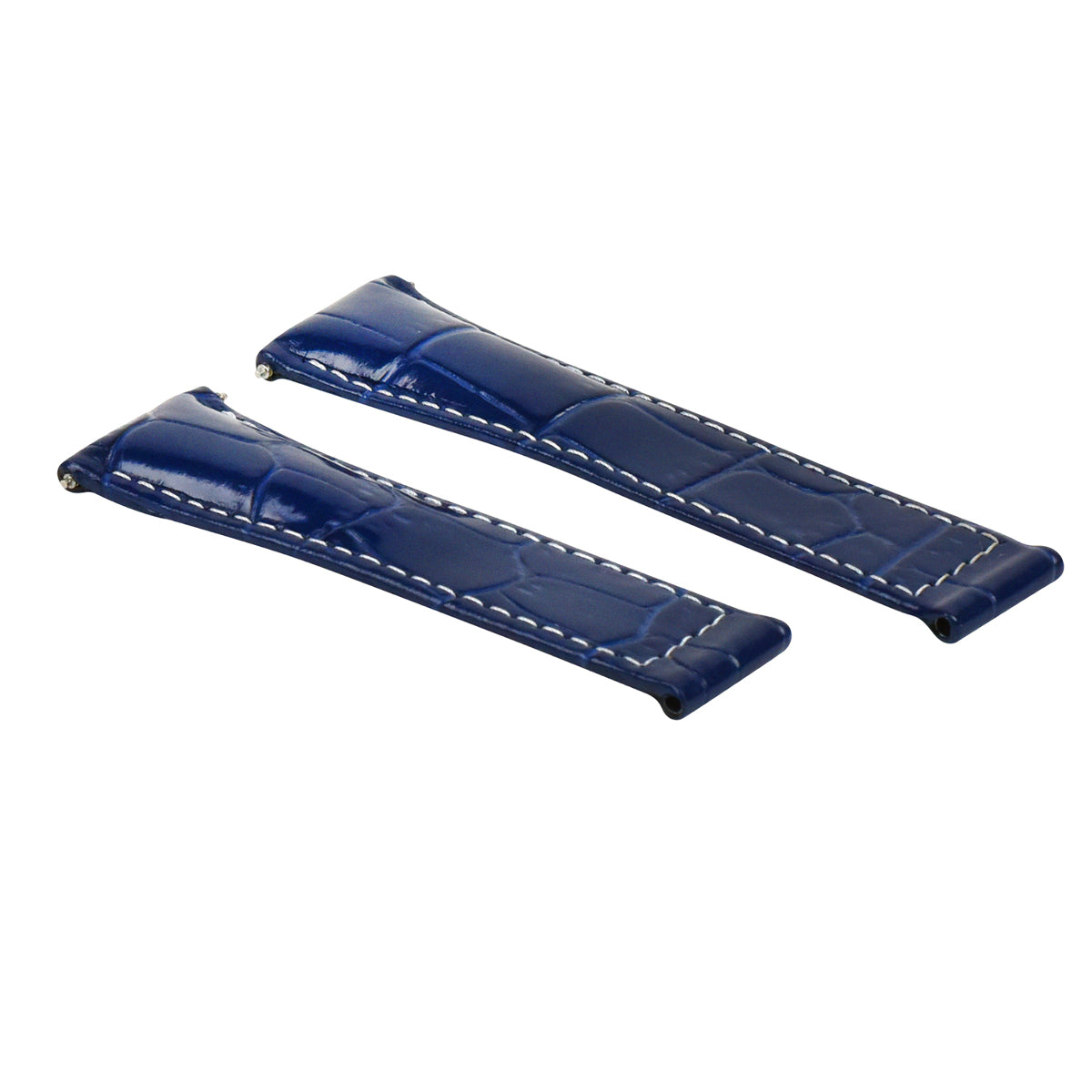 LEATHER WATCH BAND STRAP FOR ROLEX DAYTONA 16518 16519 16520 116528 BLUE WS LONG