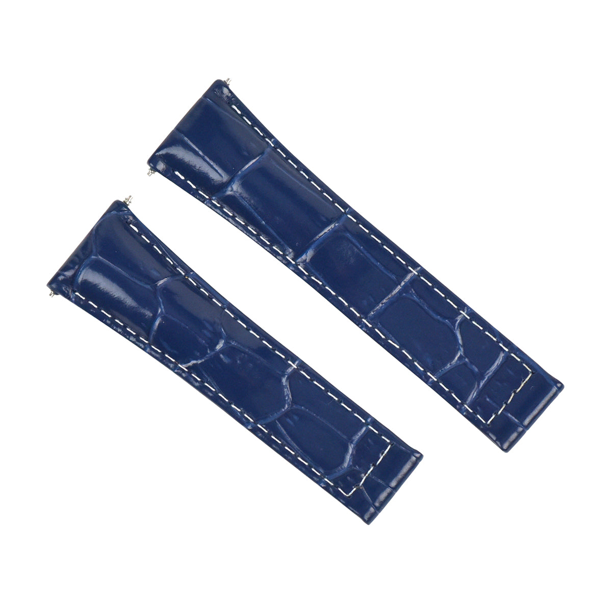 LEATHER WATCH BAND STRAP FOR ROLEX DAYTONA 16518 16519 16520 116528 BLUE WS LONG