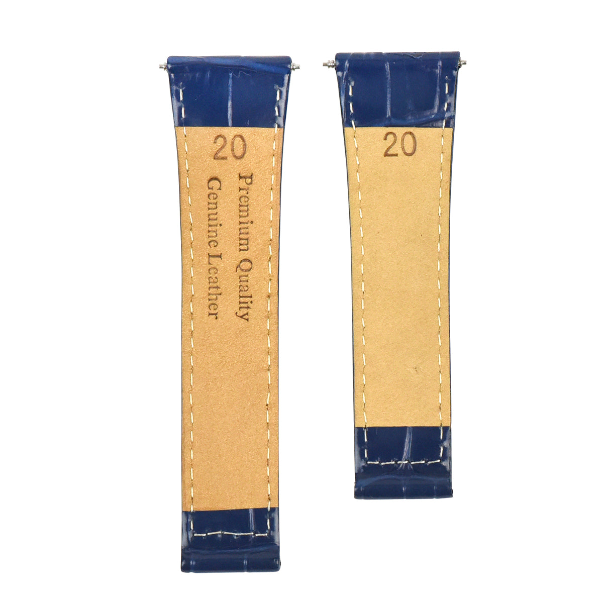 LEATHER WATCH BAND STRAP FOR ROLEX DAYTONA 16518 16519 16520 116528 BLUE WS LONG