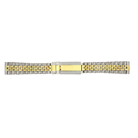 19MM JUBILEE WATCH BAND FOR SEIKO CITIZEN TAG HEUER TWO TONE GLIDE LOCK STRAIGHT END