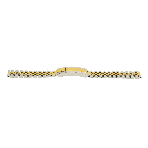 19MM JUBILEE WATCH BAND FOR SEIKO CITIZEN TAG HEUER TWO TONE GLIDE LOCK STRAIGHT END