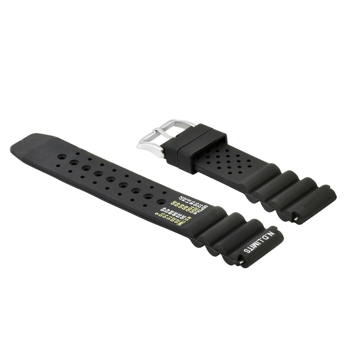 20-22MM ND LIMIT WATCH BANDSTRAP EXTREMA SPORT RUBBER DIVER FOR CITIZEN/SEIKO - Citizen, Seiko, Black, view 3