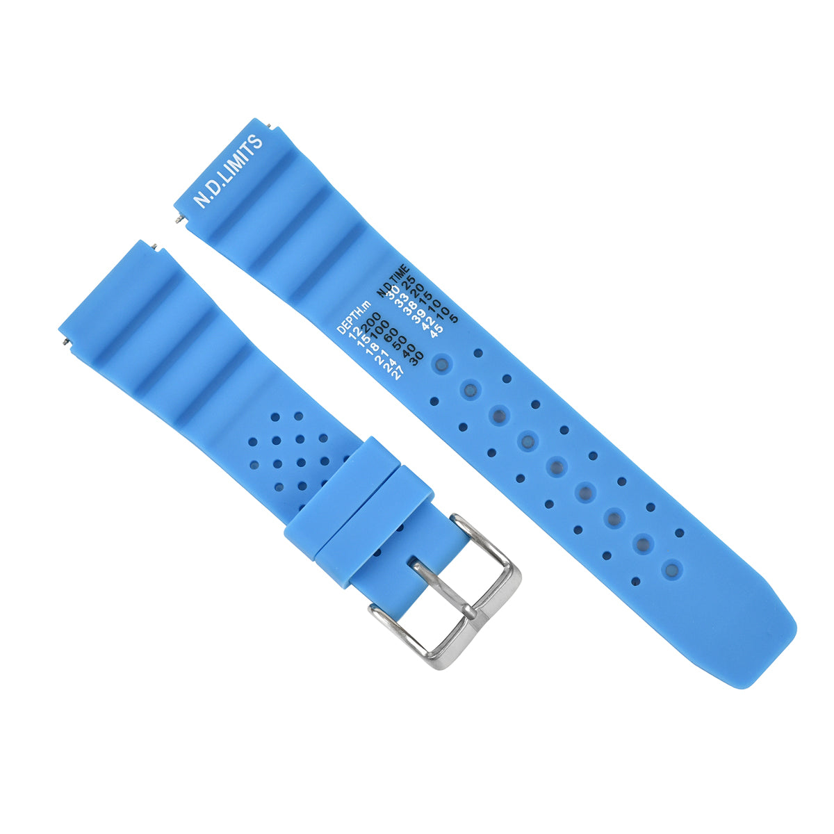 20MM ND LIMIT WATCH STRAP EXTREMA SPORT PRO RUBBER DIVER FOR CITIZEN SEIKO L/BLUE