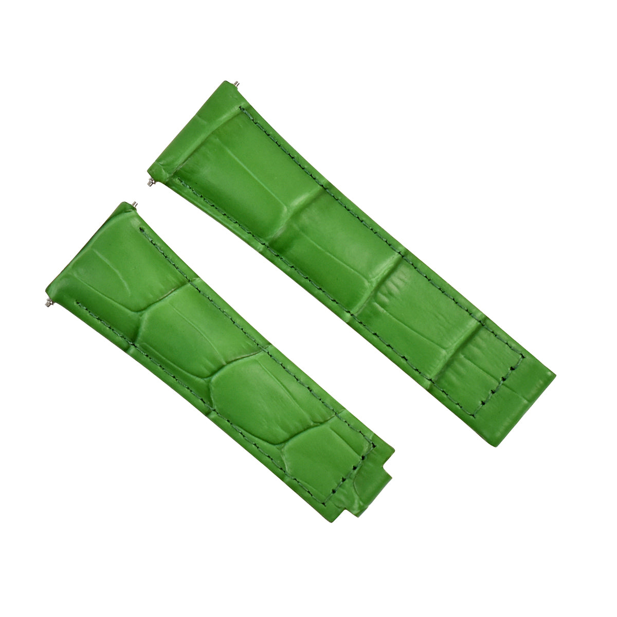 20MM LEATHER WATCH STRAP BAND FOR ROLEX DAYTONA 16518 16519 16520 GREEN SHORT
