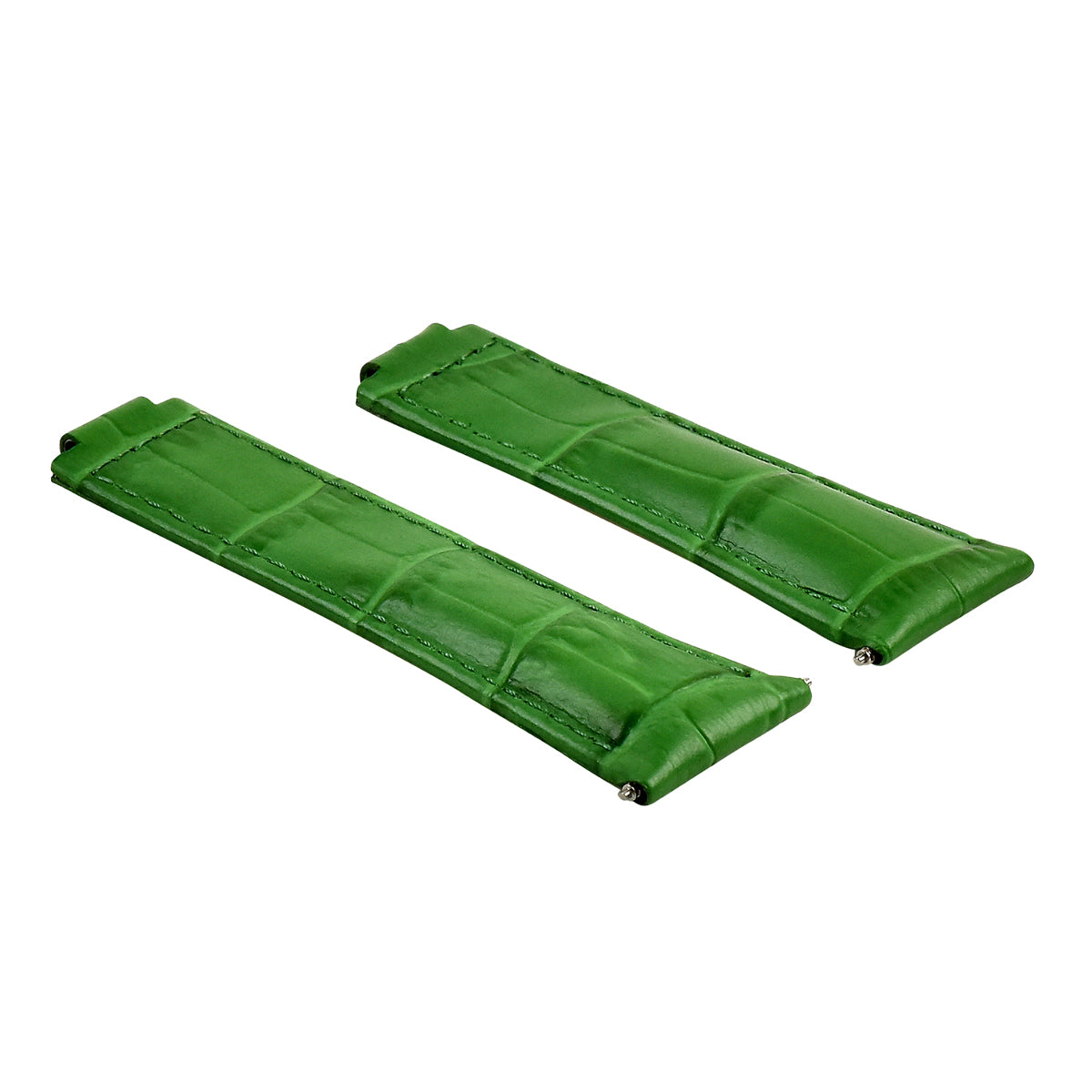 LEATHER WATCHBAND STRAP FOR ROLEX DAYTONA 16518 16519 116520 116523 GREEN MEDIUM