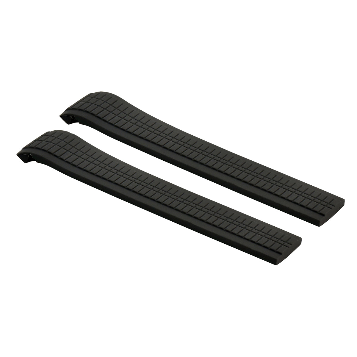RUBBER STRAP BAND FOR PATEK PHILLIPE 21x18MM UNCUT 5167A,5167R,5164A,5164R BLACK