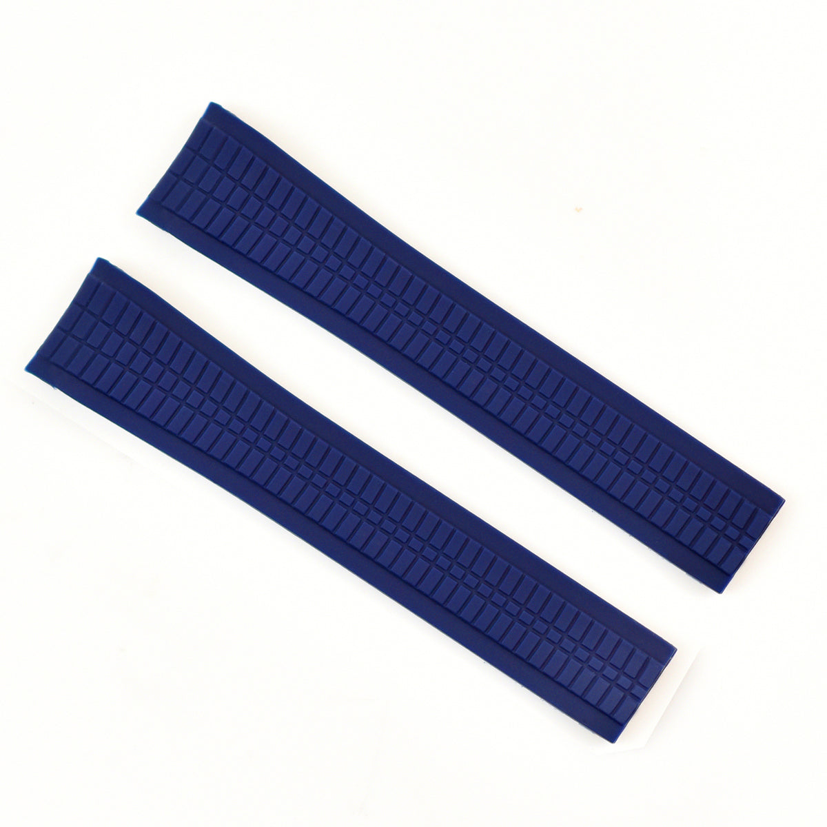 RUBBER STRAP BAND FOR PATEK PHILLIPE 21x18MM UNCUT 5167A, 5167R,5164A,5164R BLUE