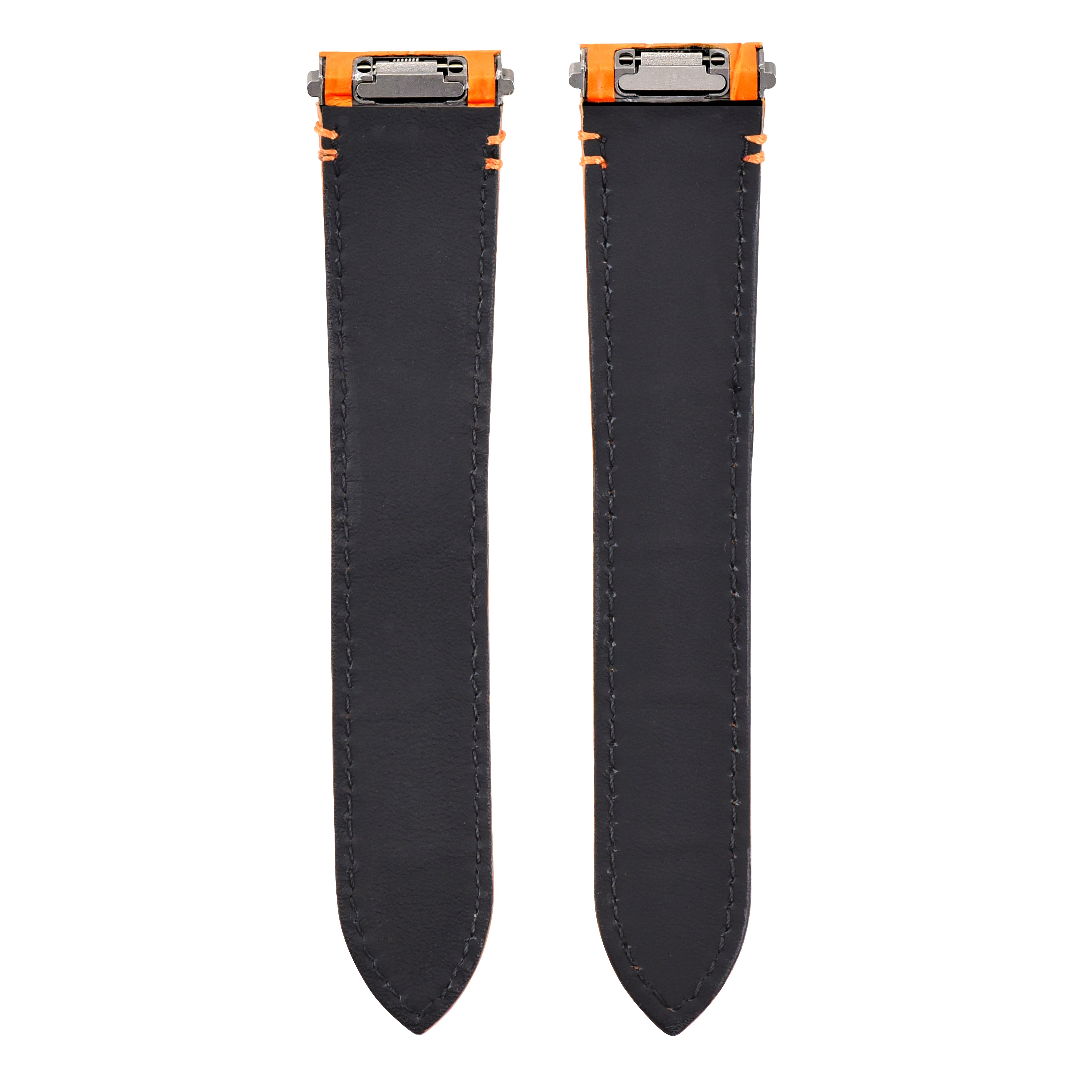 19MM LEATHER WATCH STRAP BAND FOR CARTIER ROADSTER 2510 2524 QUICK RELEASE ORANGE