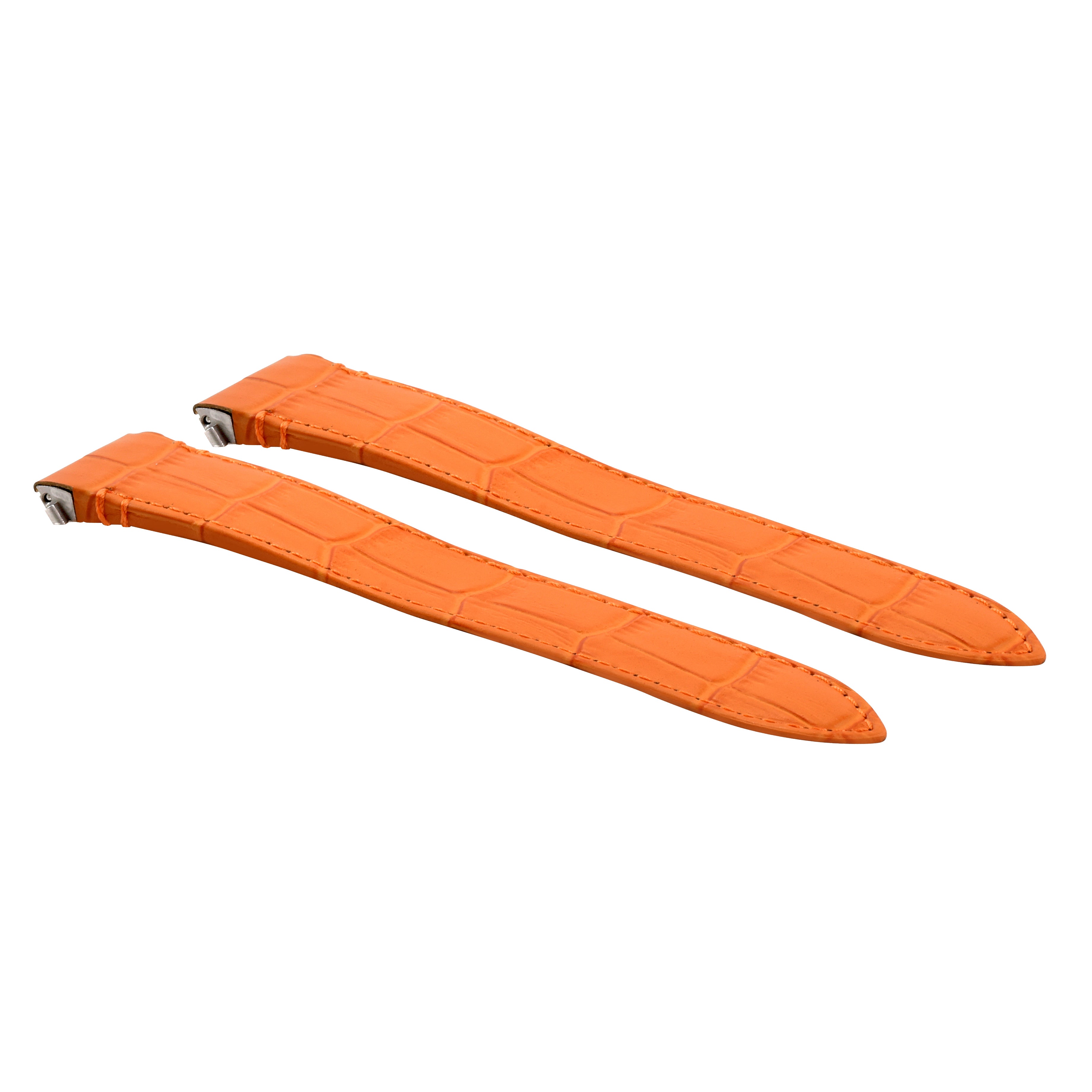 19MM LEATHER WATCH STRAP BAND FOR CARTIER ROADSTER 2510 2524 QUICK RELEASE ORANGE