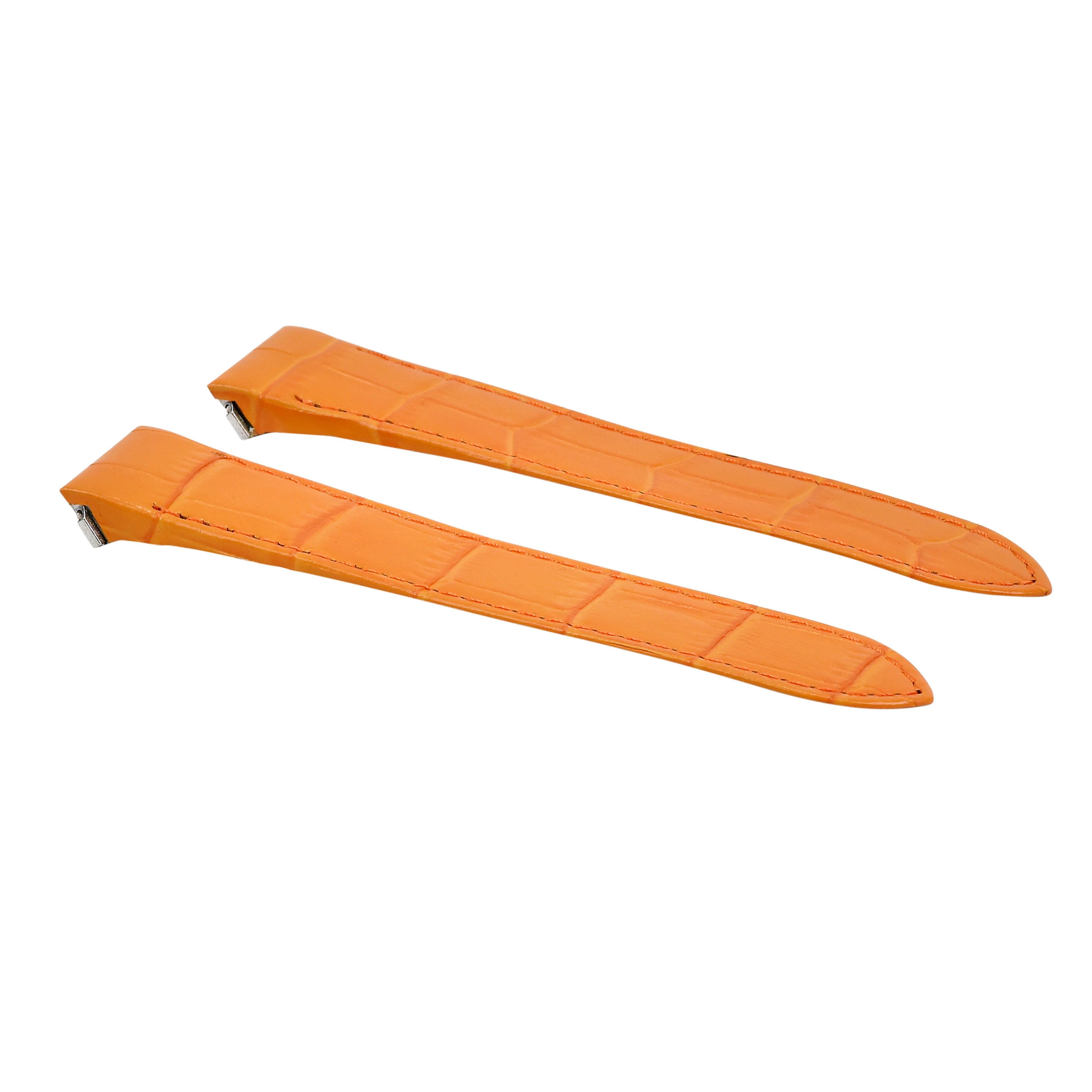 20MM LEATHER STRAP BAND FOR CARTIER ROADSTER XL W62032X6 W62020X6 RELEASE ORANGE