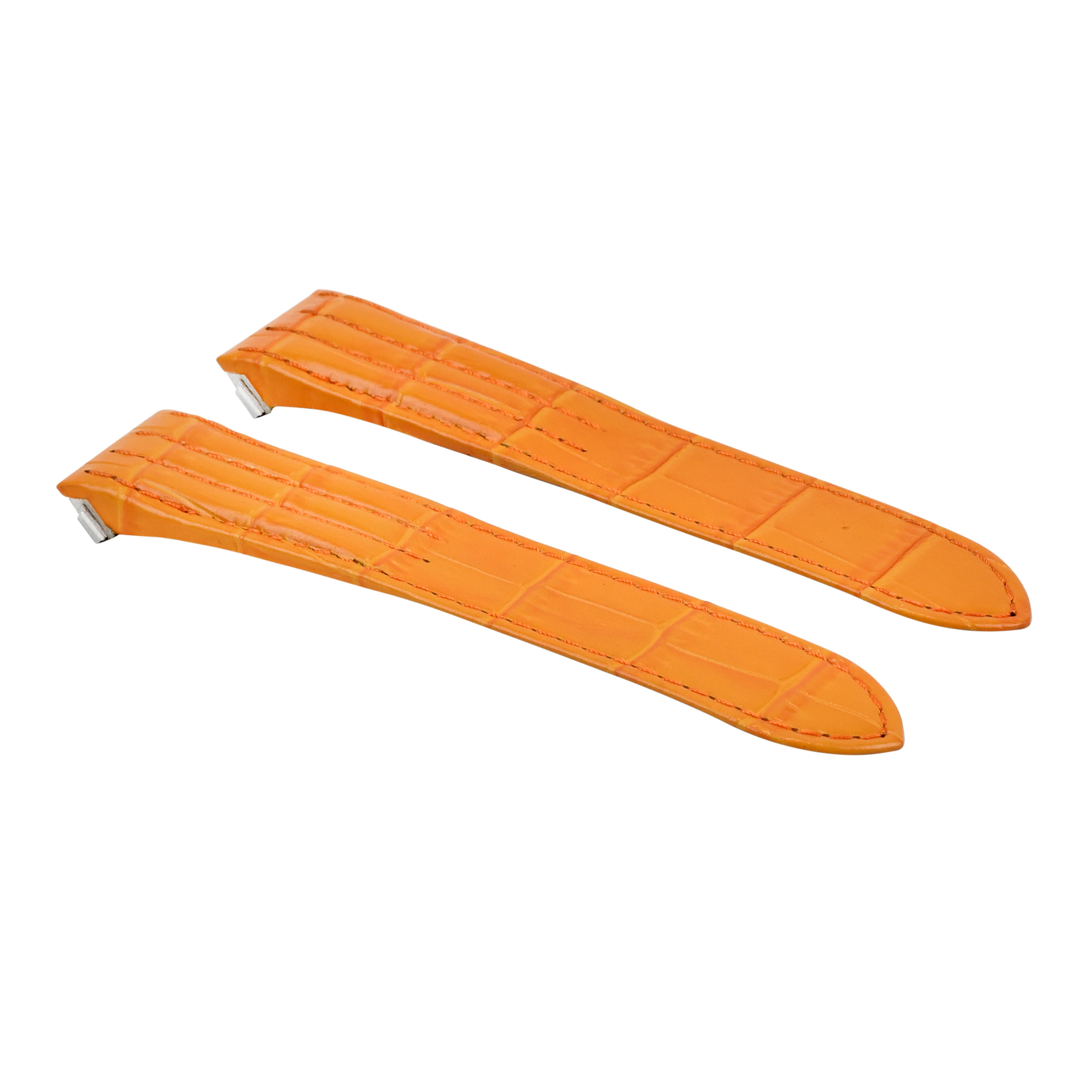 20MM LEATHER STRAP BAND FOR CARTIER ROADSTER XL W62032X6 W62020X6 RELEASE ORANGE